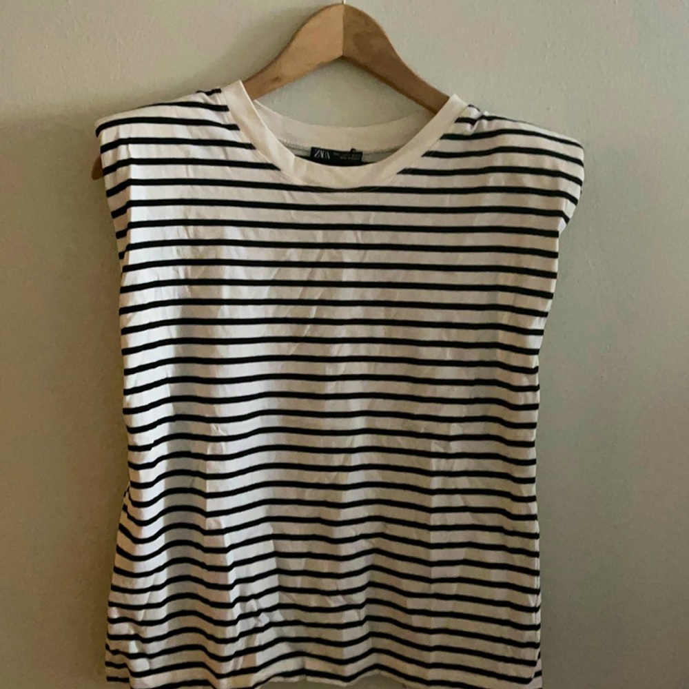 Zara padded shoulder tank top